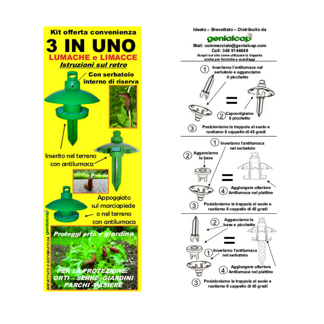 Trappola Dispenser Lumache & Limacce 3IN1