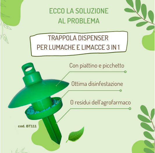 Trappola Dispenser Lumache & Limacce 3IN1